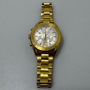 Versace V-Chrono Chronograph Quartz White Dial Men's Watch Gold VEHB